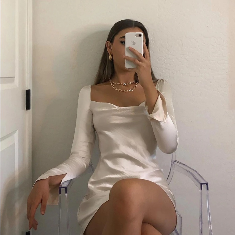 Star Power Mini Dress Champagne